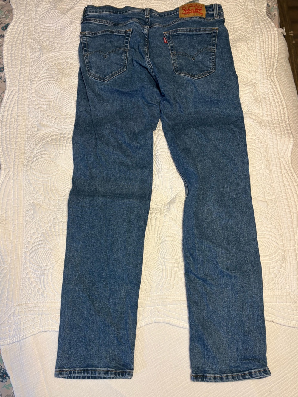 Levi’s 505 Jeans Men’s 34x32 Medium Dark Wash Straight Leg Classic Fit Denim - Picture 5 of 5